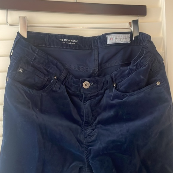 AG The Stevie Ankle Pant navy velvet - Picture 2 of 4